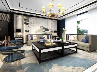 新中式风格客厅家具（八）